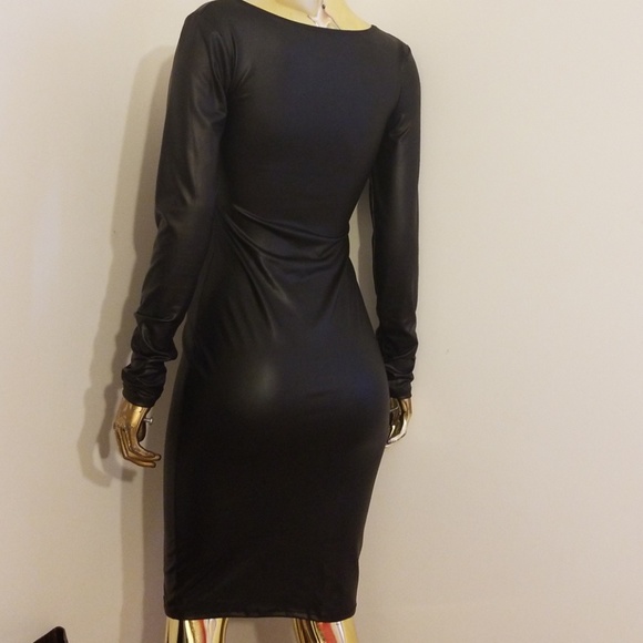 Faux Leather Dress - Picture 5 of 6